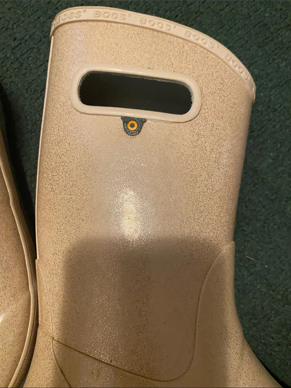 Bogs Women's Tan Pull-On Waterproof Rain Boots